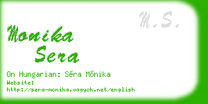 monika sera business card