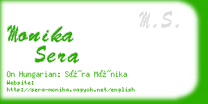 monika sera business card